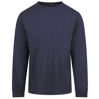 New French Navy - Front - Awdis Unisex Adult Long-Sleeved T-Shirt