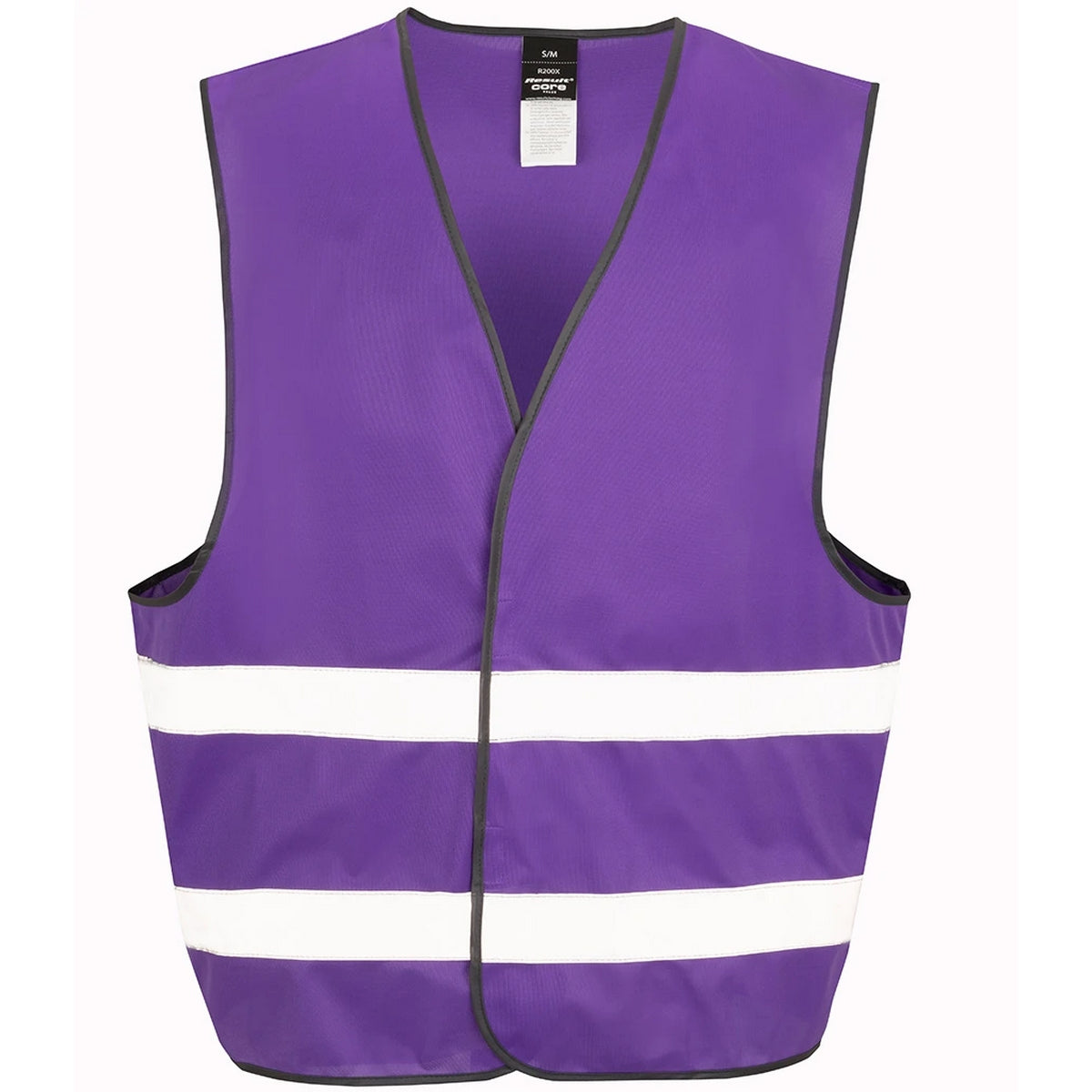 Purple - Front - Result Core Unisex Adult Enhanced Hi-Vis Vest