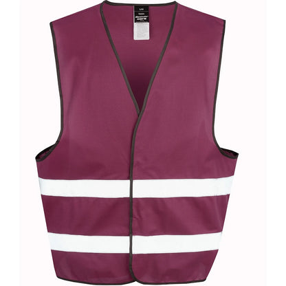 Burgundy - Front - Result Core Unisex Adult Enhanced Hi-Vis Vest