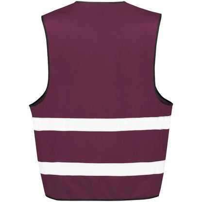 Burgundy - Back - Result Core Unisex Adult Enhanced Hi-Vis Vest