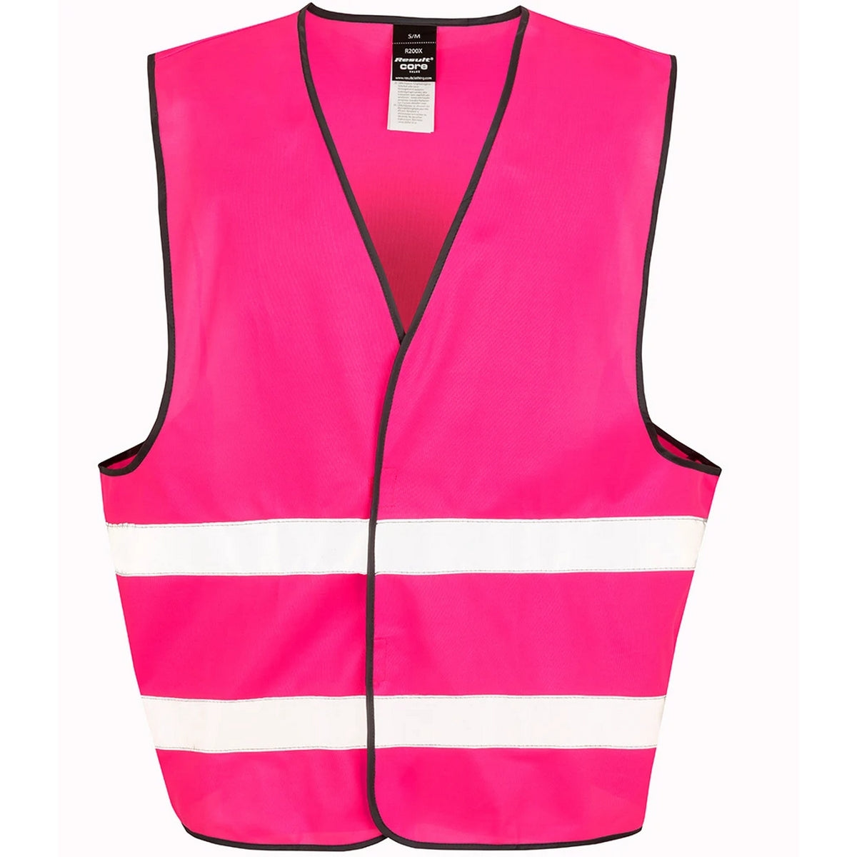 Fluorescent Pink - Front - Result Core Unisex Adult Enhanced Hi-Vis Vest