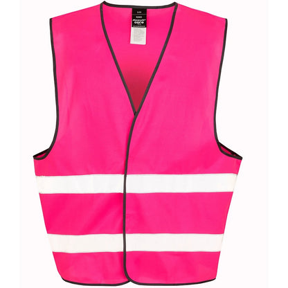 Fluorescent Pink - Front - Result Core Unisex Adult Enhanced Hi-Vis Vest