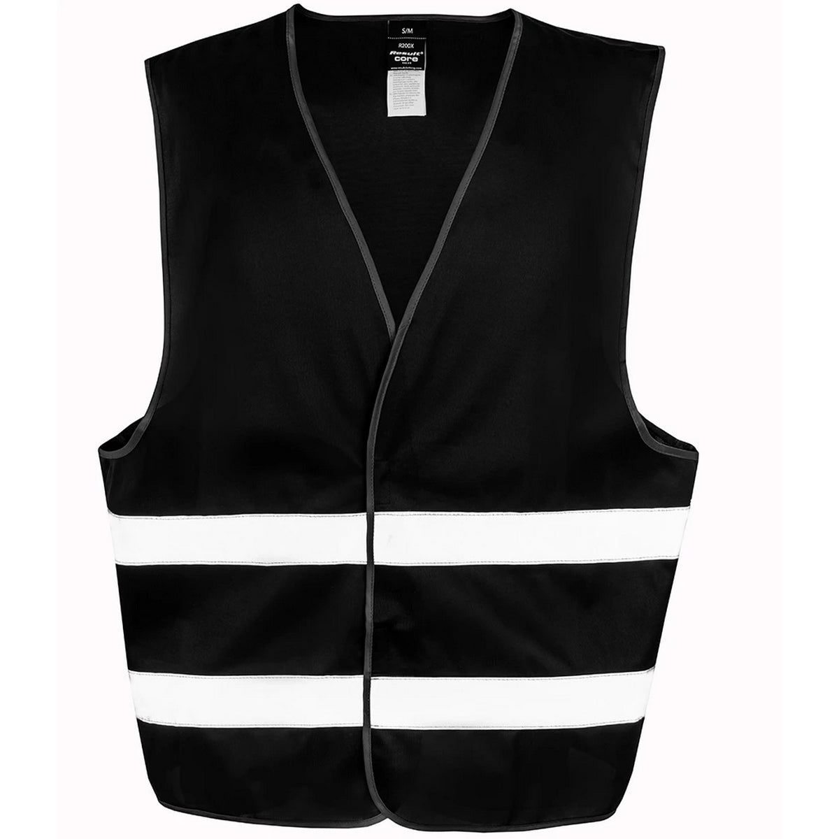 Black - Front - Result Core Unisex Adult Enhanced Hi-Vis Vest