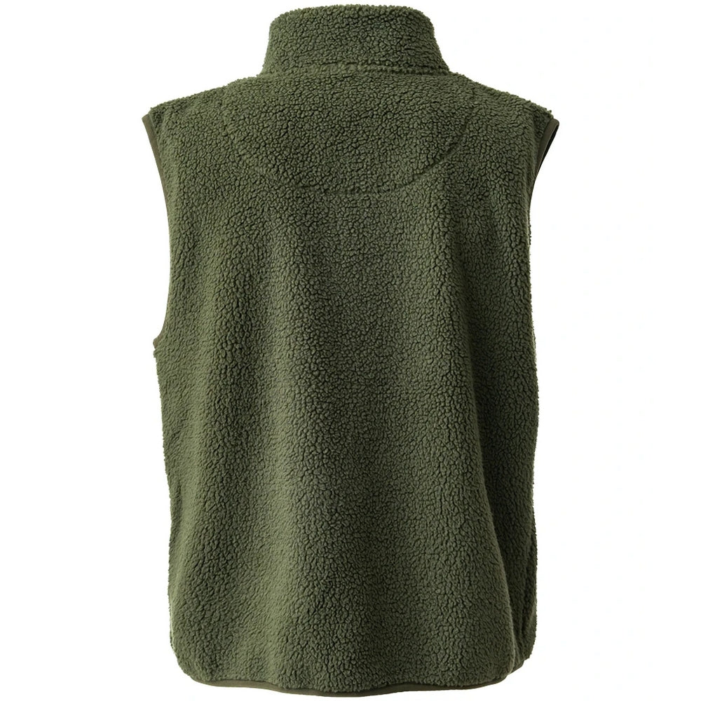 Olive Green - Back - Ravine Unisex Adult Borg Gilet
