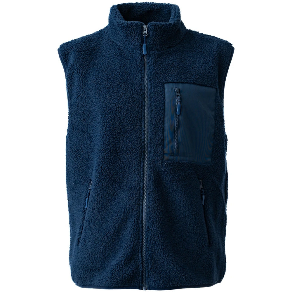 Navy - Front - Ravine Unisex Adult Borg Gilet