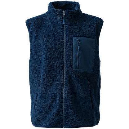 Navy - Front - Ravine Unisex Adult Borg Gilet