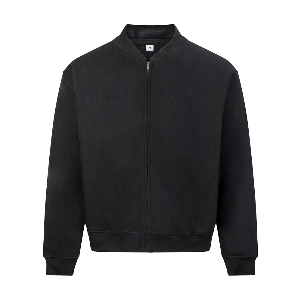 Deep Black - Front - Awdis Unisex Adult Signature Heavyweight Sweat Jacket