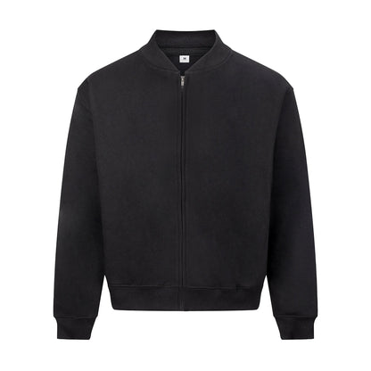 Deep Black - Front - Awdis Unisex Adult Signature Heavyweight Sweat Jacket