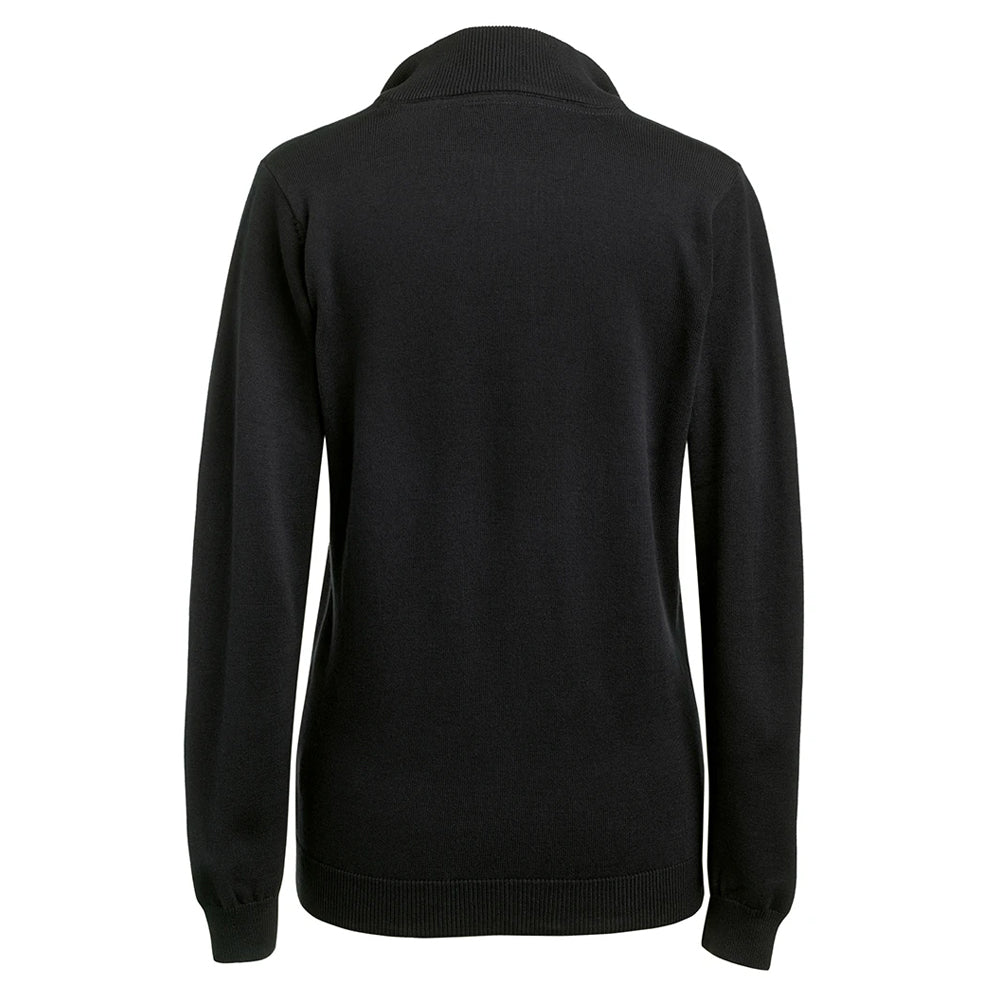 Black - Back - Brook Taverner Womens-Ladies Taylor Quarter Zip Jumper