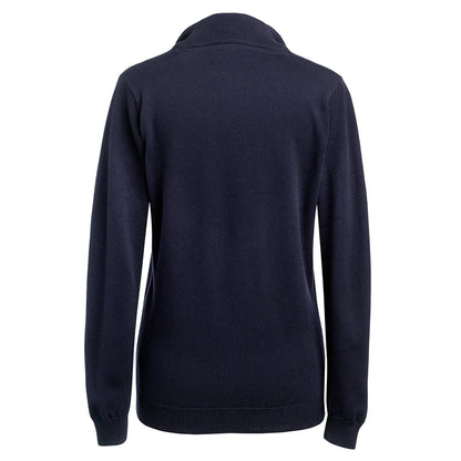 Navy - Back - Brook Taverner Womens-Ladies Taylor Quarter Zip Jumper