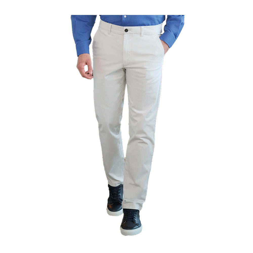 Stone - Back - Brook Taverner Mens Leo Slim Chinos