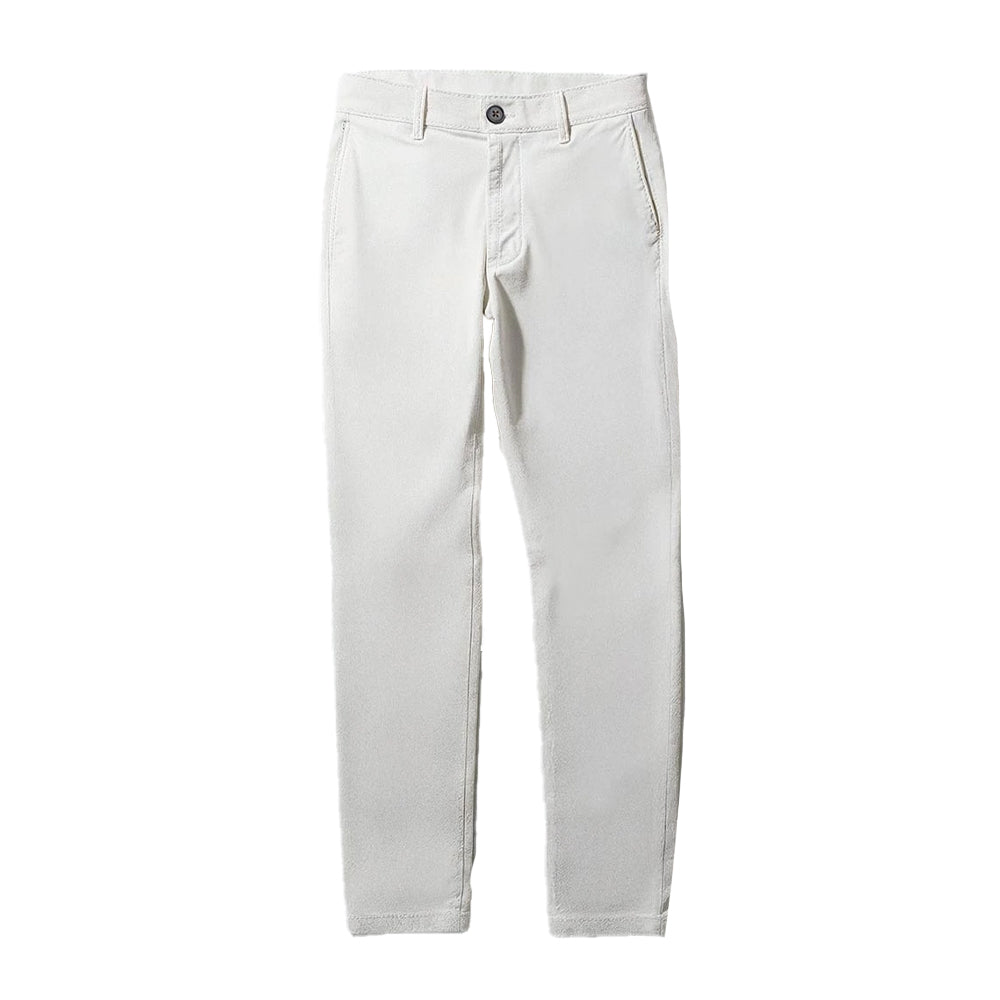 Stone - Front - Brook Taverner Mens Leo Slim Chinos