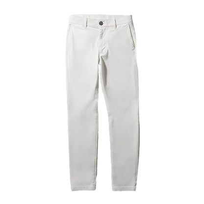 Stone - Front - Brook Taverner Mens Leo Slim Chinos
