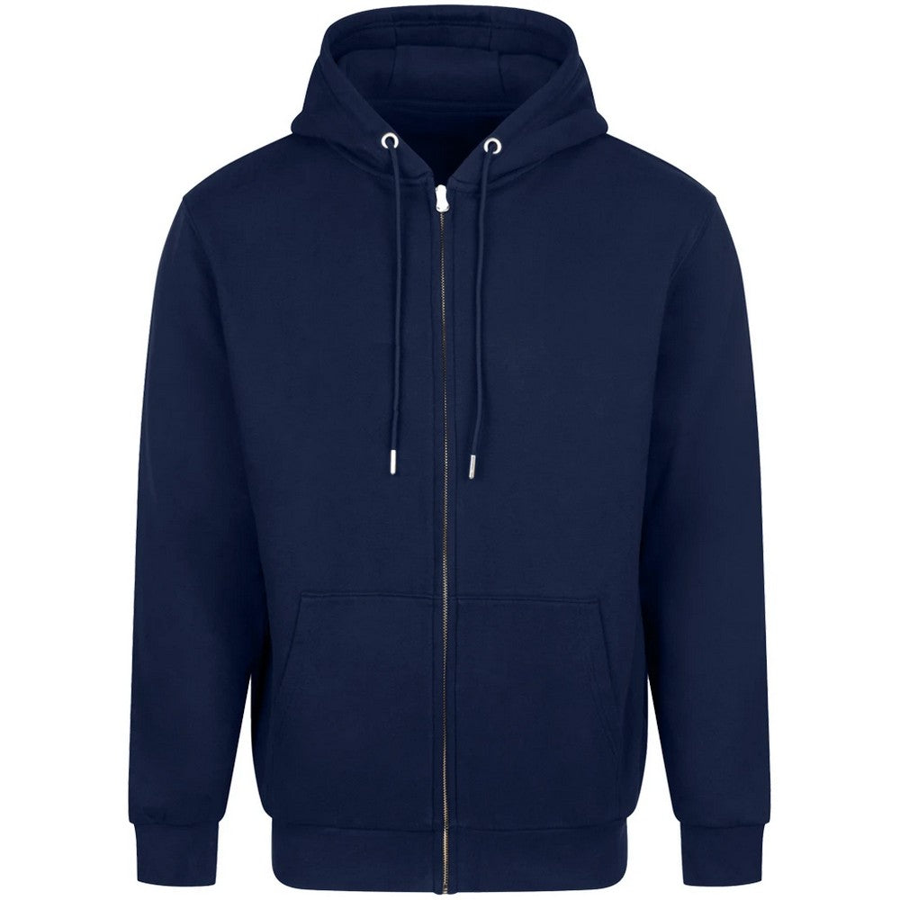 Navy - Front - Anthem Unisex Adult Studio Full Zip Hoodie