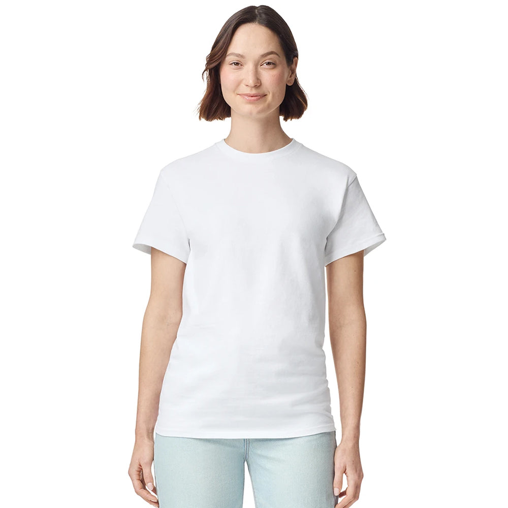 White - Side - Gildan Unisex Adult Ultra Cotton T-Shirt
