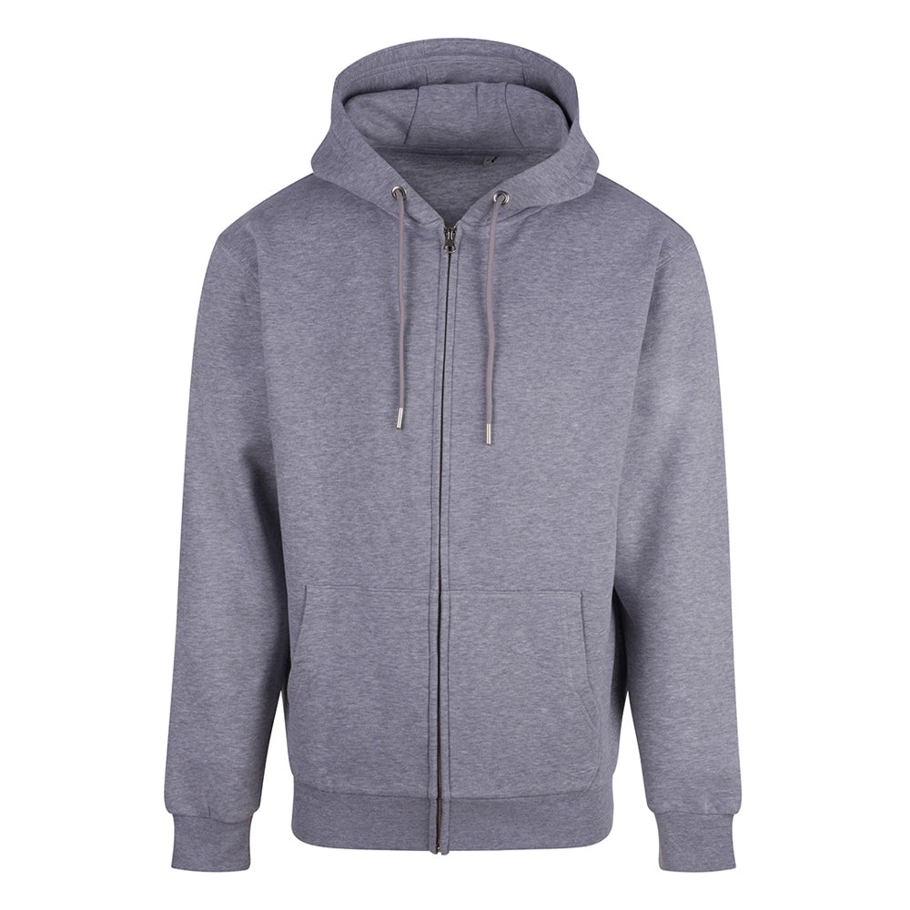Grey Marl - Front - Anthem Unisex Adult Studio Full Zip Hoodie