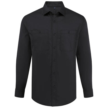 Stay Black - Front - Premier Unisex Adult Utility 2.0 Service Shirt