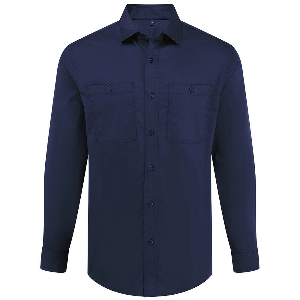 Navy - Front - Premier Unisex Adult Utility 2.0 Service Shirt