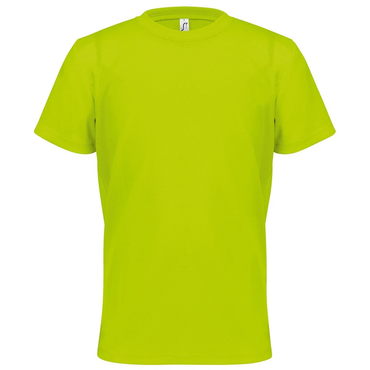Neon Yellow - Front - SOLS Childrens-Kids Sprint Sports T-Shirt