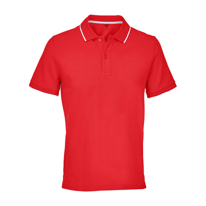 Bright Red-White - Front - SOLS Unisex Adult Palermo Polo Shirt