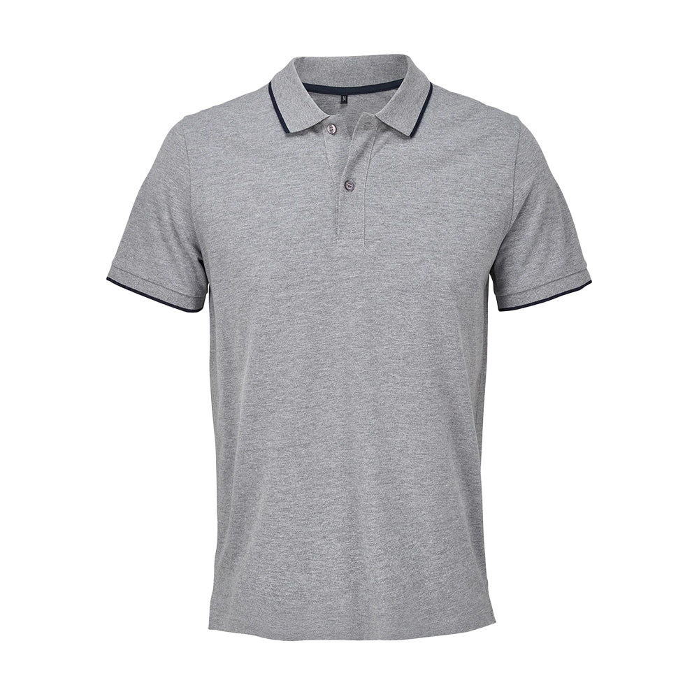 Grey Marl-French Navy - Front - SOLS Unisex Adult Palermo Polo Shirt