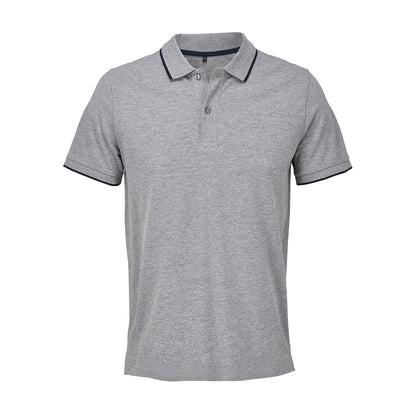 Grey Marl-French Navy - Front - SOLS Unisex Adult Palermo Polo Shirt