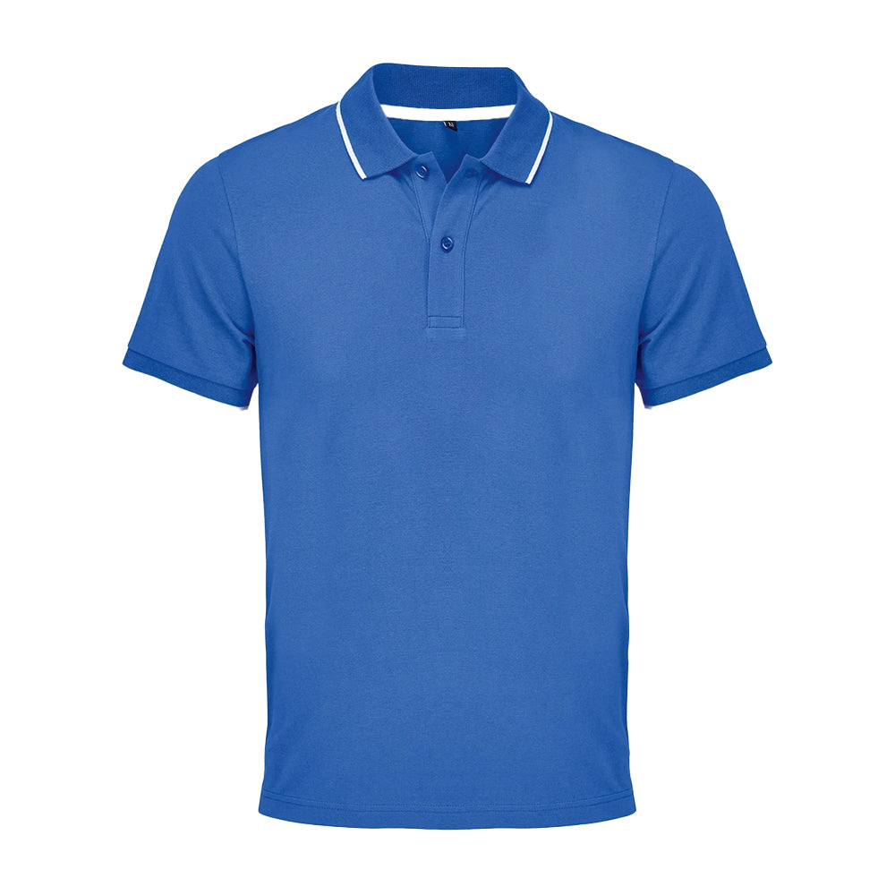 Royal Blue-White - Front - SOLS Unisex Adult Palermo Polo Shirt