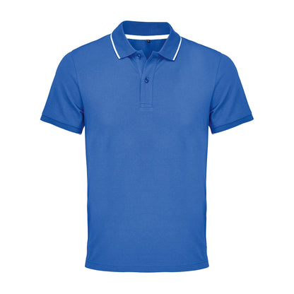 Royal Blue-White - Front - SOLS Unisex Adult Palermo Polo Shirt