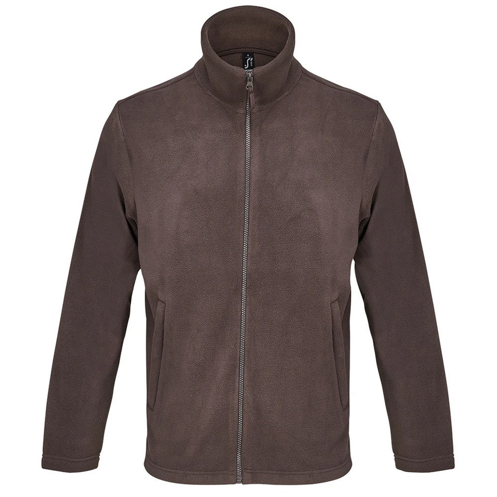 Dark Chocolate - Front - SOLS Unisex Adult Microfleece Jacket