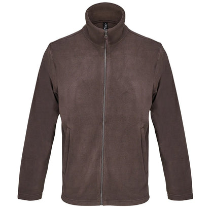 Dark Chocolate - Front - SOLS Unisex Adult Microfleece Jacket