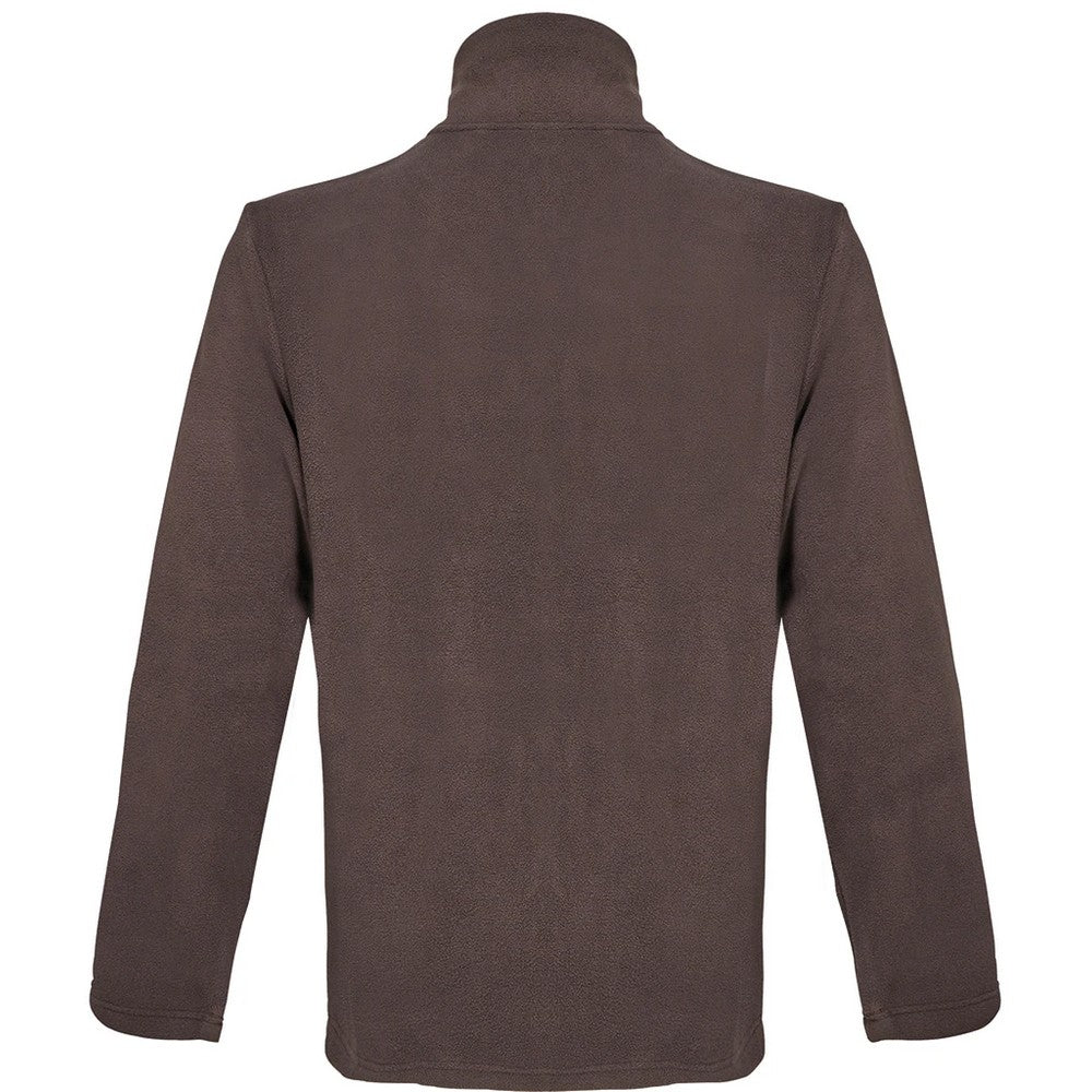 Dark Chocolate - Back - SOLS Unisex Adult Microfleece Jacket