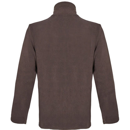 Dark Chocolate - Back - SOLS Unisex Adult Microfleece Jacket