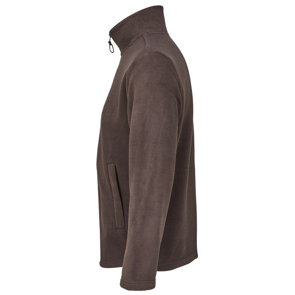 Dark Chocolate - Side - SOLS Unisex Adult Microfleece Jacket