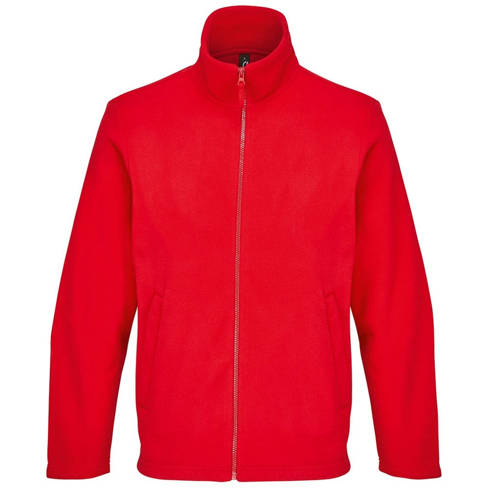 Red - Front - SOLS Unisex Adult Microfleece Jacket