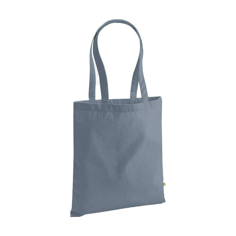 Dusty Blue - Front - Westford Mill EarthAware Organic Bag For Life Tote Bag