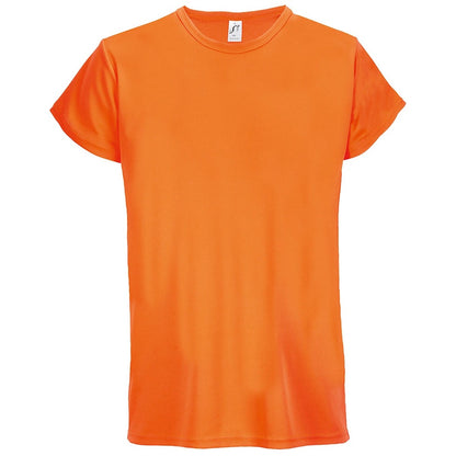 Neon Orange - Front - SOLS Unisex Adult Sprint T-Shirt