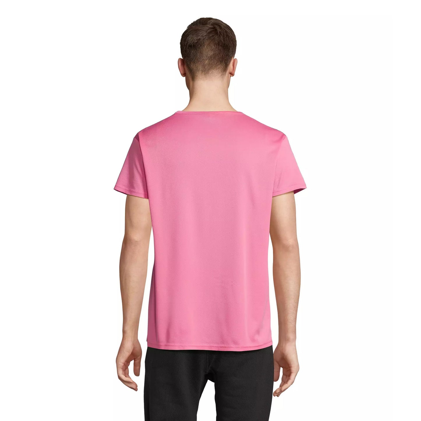 Ribbon Pink - Back - SOLS Unisex Adult Sprint T-Shirt