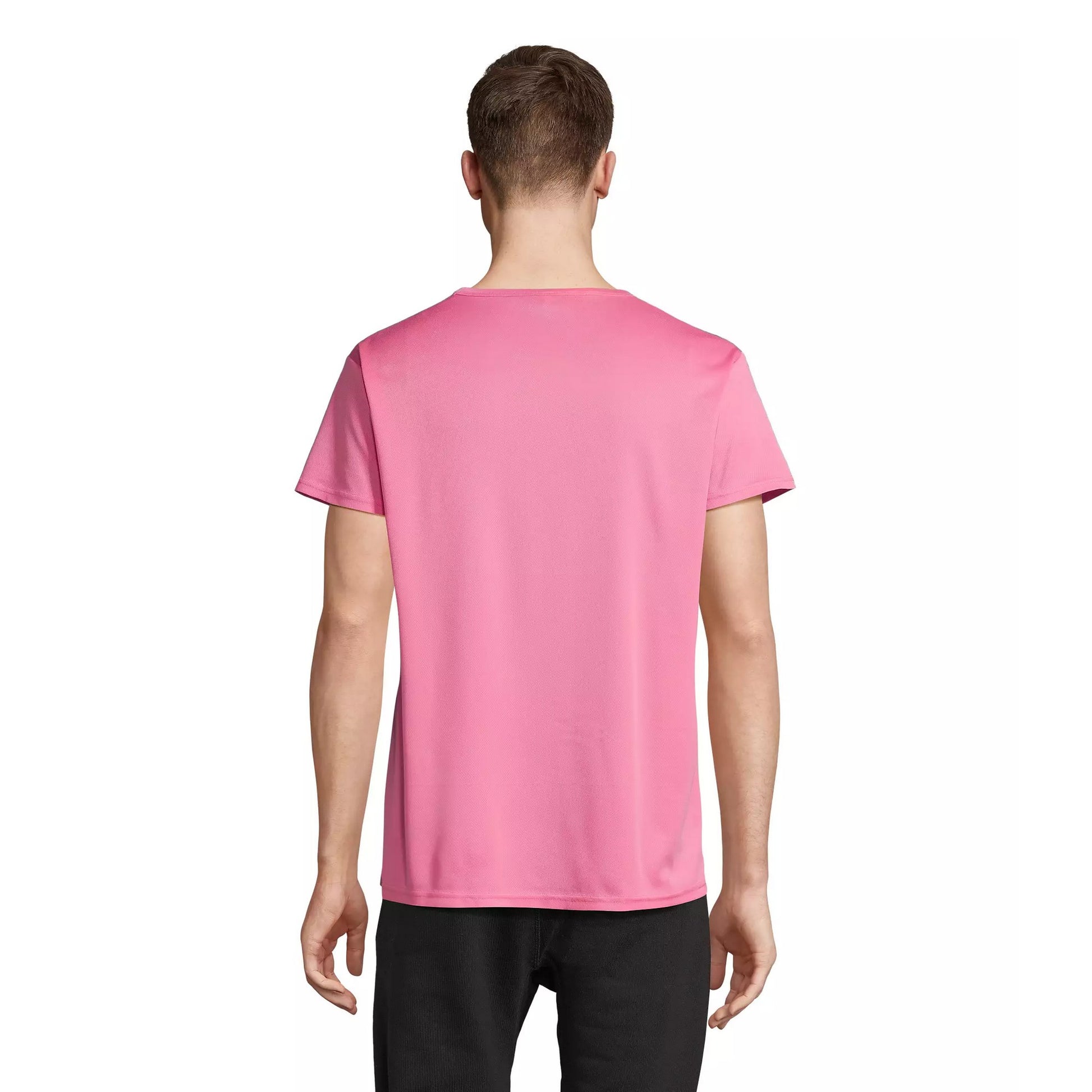 Ribbon Pink - Back - SOLS Unisex Adult Sprint T-Shirt