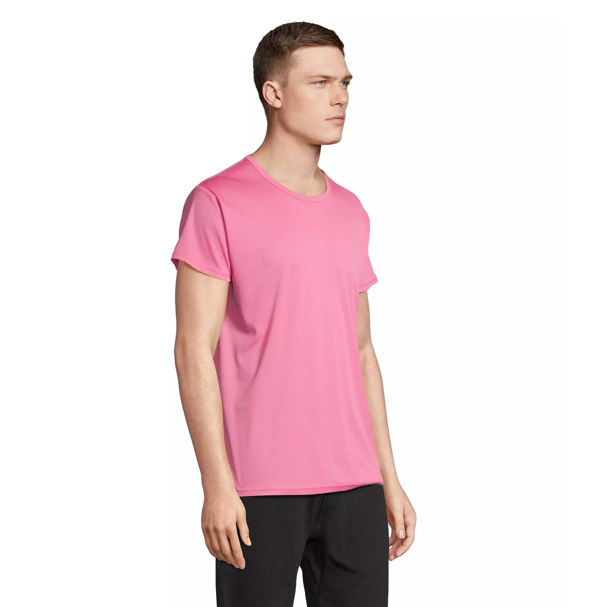 Ribbon Pink - Side - SOLS Unisex Adult Sprint T-Shirt