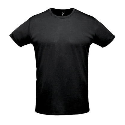 Black - Front - SOLS Unisex Adult Sprint T-Shirt