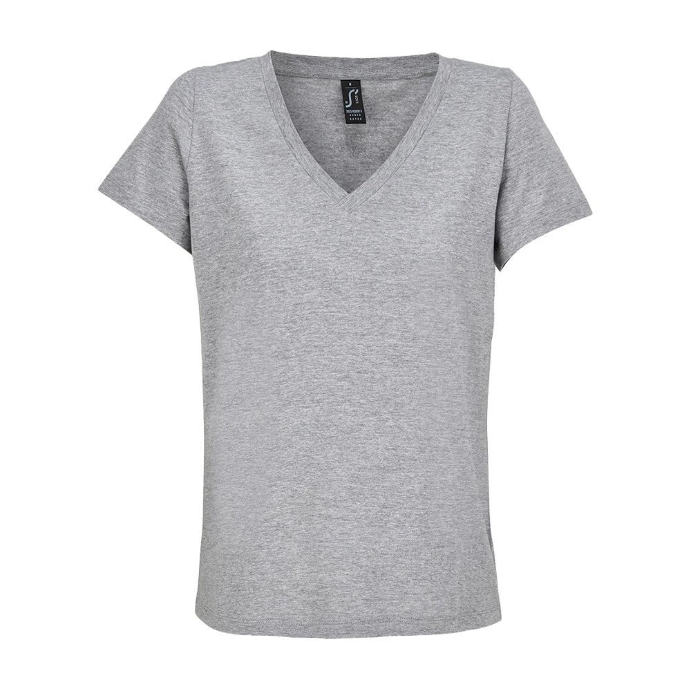 Grey Marl - Front - SOLS Womens-Ladies Regent Marl V Neck T-Shirt
