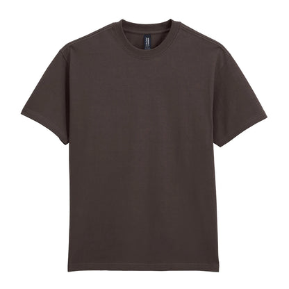 Dark Chocolate - Front - Gildan Hammer Mens Heavyweight T-Shirt
