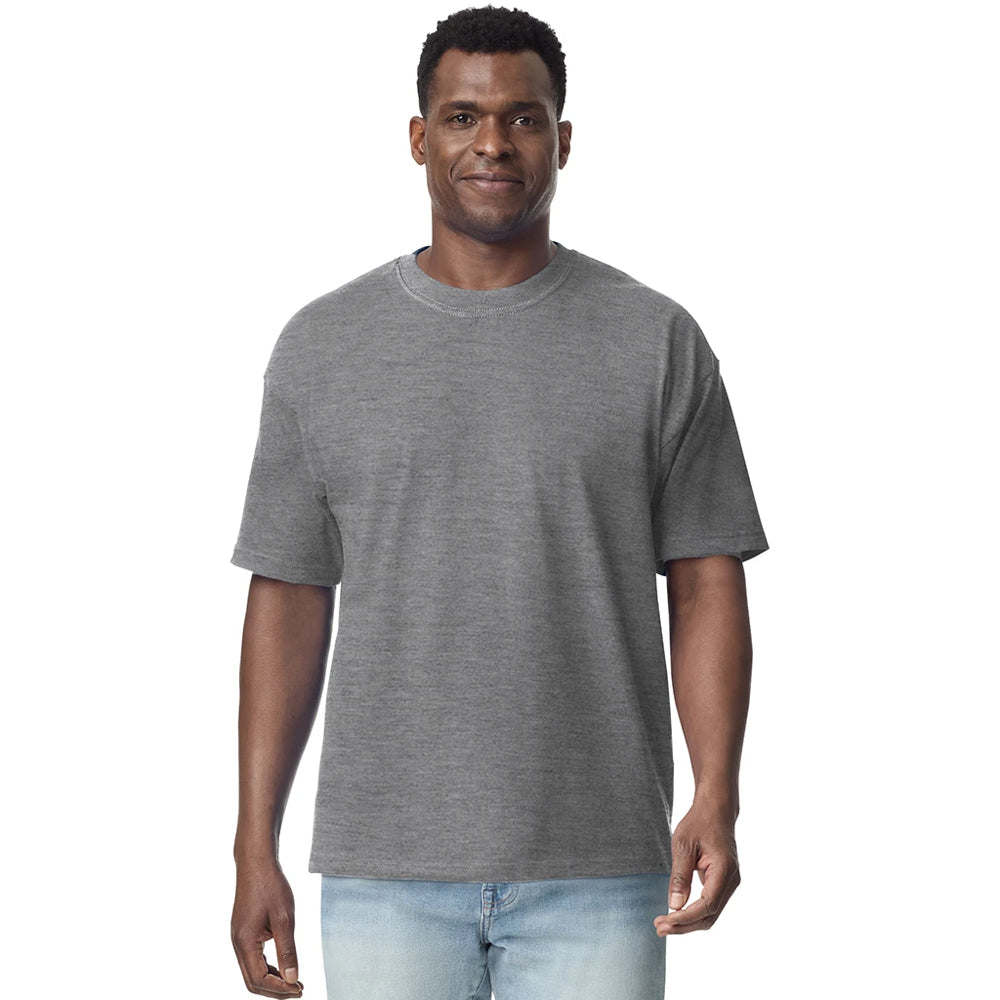 Graphite Heather - Back - Gildan Hammer Mens Heavyweight T-Shirt