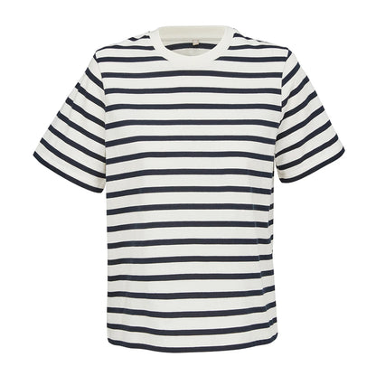 Off White-Navy - Front - SOLS Womens-Ladies Legend T-Shirt