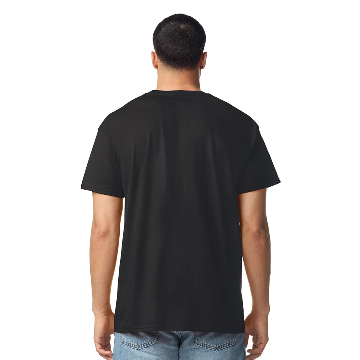 Black - Back - Gildan Mens Cotton T-Shirt