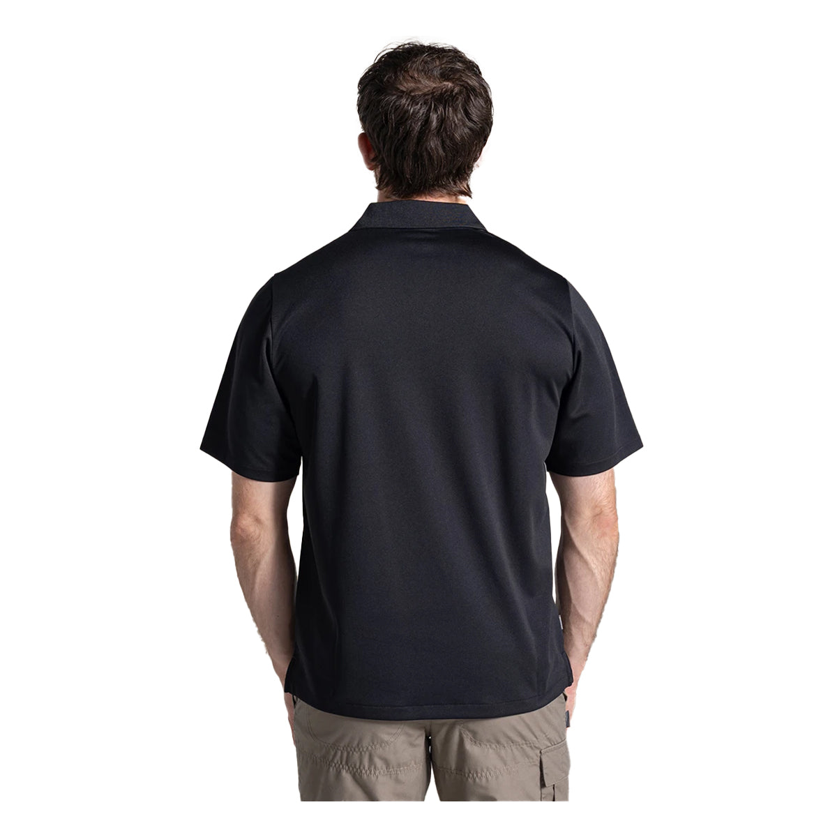 Black - Back - Craghoppers Expert Mens Basecamp Wicking Polo Shirt