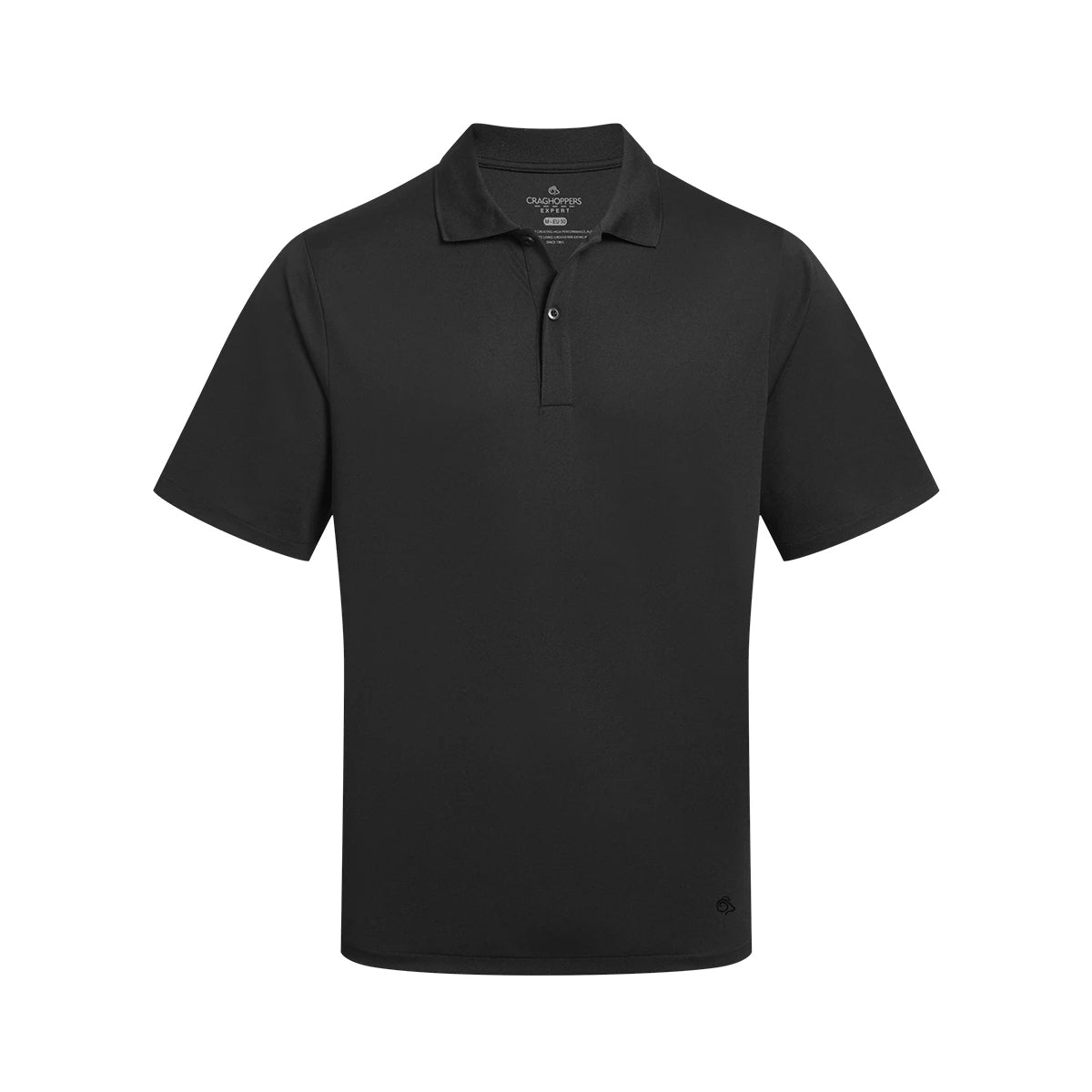 Black - Front - Craghoppers Expert Mens Basecamp Wicking Polo Shirt