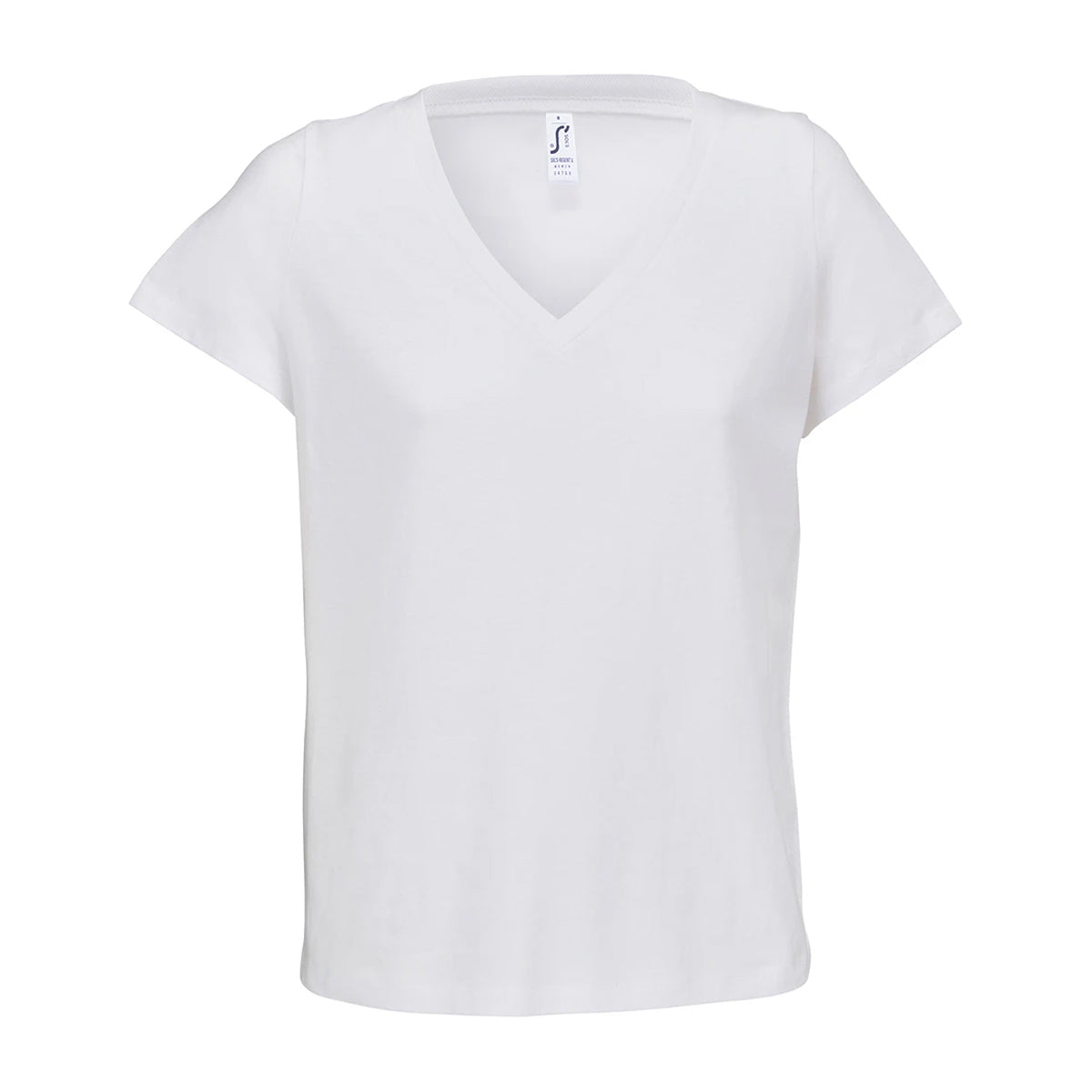 White - Front - SOLS Womens-Ladies Regent V Neck T-Shirt