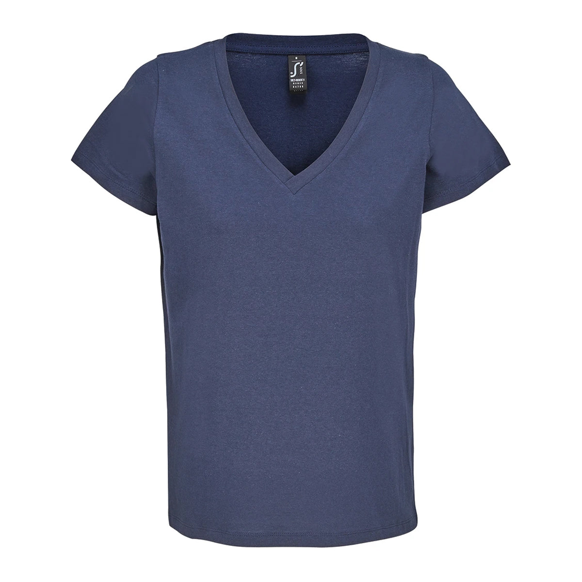 French Navy - Front - SOLS Womens-Ladies Regent V Neck T-Shirt