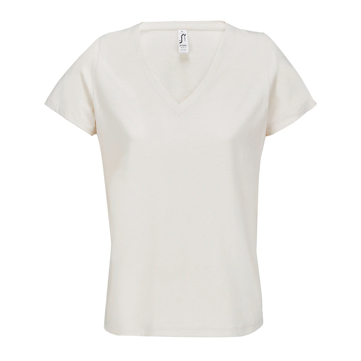 Off White - Front - SOLS Womens-Ladies Regent V Neck T-Shirt